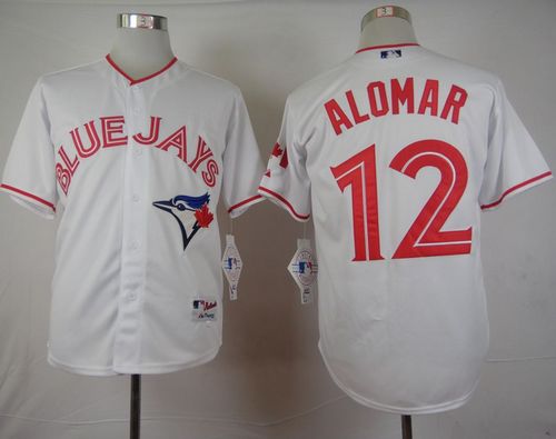 Blue Jays #12 Roberto Alomar White 2015 Canada Day Stitched MLB Jersey